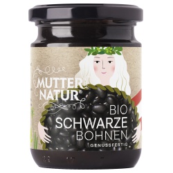 Schwarze Bohnen im Glas von Mutter Natur