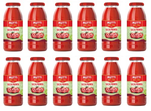 12x Mutti Salsa Pronta Ciliegini Gusto Fresco Fertige Soße Kirschtomate Italienische Tomate Glasflasche 300g von Mutti Parma