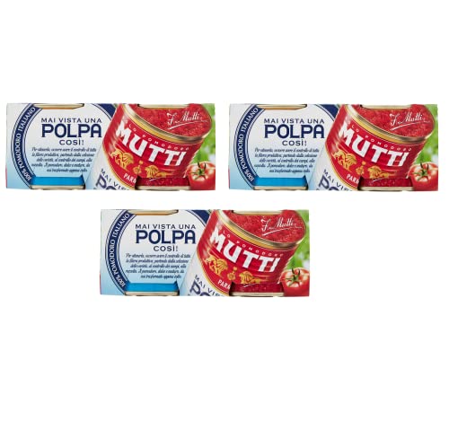 3x Mutti Polpa di Pomodoro Tomatenpulpe Tomatenfruchtfleisch Italienische Tomaten ( 2 x 210g ) von Mutti Parma