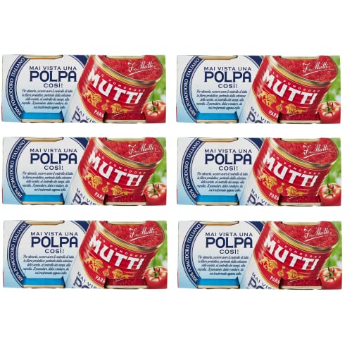 6x Mutti Polpa di Pomodoro Tomatenpulpe Tomatenfruchtfleisch Italienische Tomaten ( 2 x 210g ) von Mutti