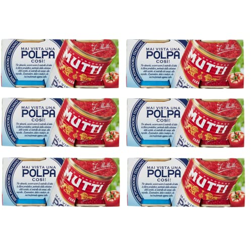 6x Mutti Polpa di Pomodoro Tomatenpulpe Tomatenfruchtfleisch Italienische Tomaten ( 2 x 210g ) von Mutti Parma