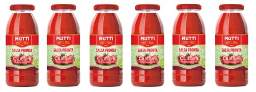 6x Mutti Salsa Pronta Ciliegini Gusto Fresco Fertige Soße Kirschtomate Italienische Tomate Glasflasche 300g von Mutti Parma