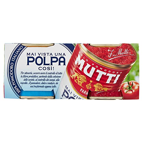 Mutti Polpa di Pomodoro Tomatenpulpe Tomatenfruchtfleisch Italienische Tomaten ( 2 x 210g ) von Mutti Parma