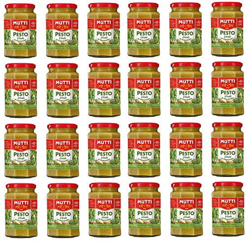24x Mutti Pesto Verde Pomodori Verdi Grünes Tomatenpesto Pasta Sauce 100% italienische Tomate Glas 180g Würzsaucen mit Cashewnüssen, Grana Padano und Pecorino Romano 24x Mutti Pesto Verde Pomodori Verdi Grünes Tomatenpesto Pasta Sauce 100% italienische Tomate Glas 180g Würzsaucen mit Cashewnüssen, Grana Padano und Pecorino Romano von Mutti