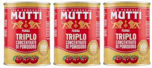 3er-Pack Mutti Triplo Concentrato Di Pomodoro,Dreifaches Tomatenkonzentrat,100% Italienische Tomaten,400g Dose von Mutti