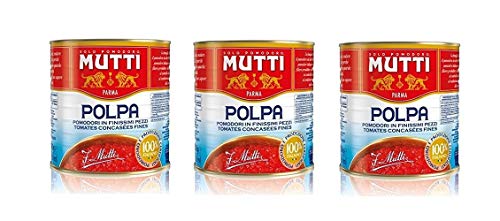 3x Mutti polpa di Pomodoro Tomatenpulpe Tomaten sauce 100% Italienisch 2,5 Kg von Mutti