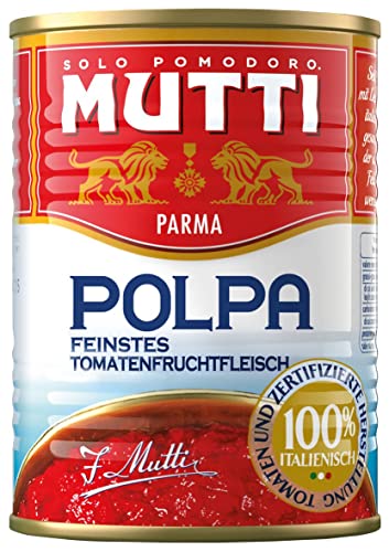 48x Mutti polpa di Pomodoro Tomatenpulpe Tomaten sauce 100% Italienisch 400g dose von Mutti