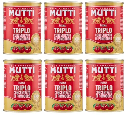 6er-Pack Mutti Triplo Concentrato Di Pomodoro,Dreifaches Tomatenkonzentrat,100% Italienische Tomaten,400g Dose von Mutti