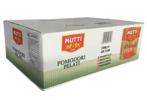 MUTTI Pelati (6 x 2500g) - (ATG: 6 x 1500g) geschälte Tomaten von Mutti