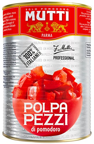 Mutti Polpa Pezzi Tomatenfruchtfleisch, Stückig, 1er Pack (1 x 4.05 kg) von Mutti