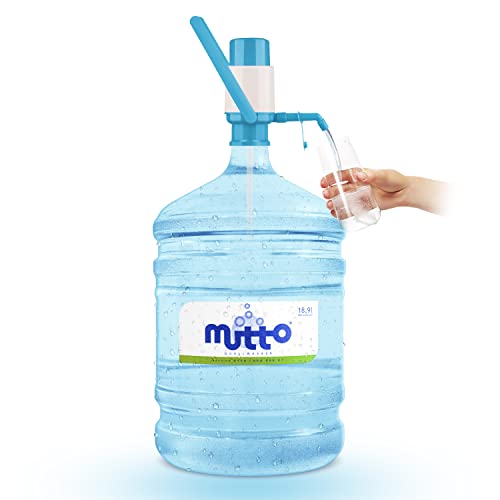 Mutto Premium Bio Quellwasser Wassergallone 19 Liter frisch abgefüllt mit manueller Handpumpe von Mutto