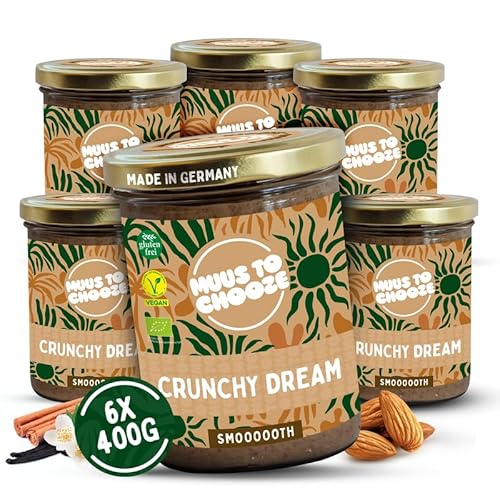 Muus to Chooze - Crunchy Dream Brotaufstrich 6x400g – Aufstrich Vegan, Bio & Zusatzstofffrei – Gebrannte Mandelcreme mit Mandelmus, Kokosblütenzucker & Gewürzen – Ideal als Snack & Topping Muus to Chooze - Crunchy Dream Brotaufstrich 6x400g – Aufstrich Vegan, Bio & Zusatzstofffrei – Gebrannte Mandelcreme mit Mandelmus, Kokosblütenzucker & Gewürzen – Ideal als Snack & Topping von Muus to Chooze