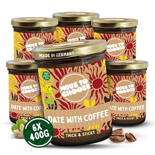 Muus to Chooze - Date with Coffee Brotaufstrich 6x400g – Aufstrich Vegan, Bio & Zusatzstofffrei – Mit Dattelsirup, Kaffee und Cashew – Geschmeidige Textur – Ideal als Aufstrich, Snack & Topping Muus to Chooze - Date with Coffee Brotaufstrich 6x400g – Aufstrich Vegan, Bio & Zusatzstofffrei – Mit Dattelsirup, Kaffee und Cashew – Geschmeidige Textur – Ideal als Aufstrich, Snack & Topping von Muus to Chooze