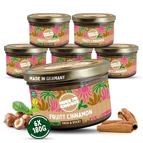 Muus to Chooze - Fruity Cinnamon Brotaufstrich 6x180g – Aufstrich Vegan, Bio & Zusatzstofffrei – Reich an Antioxidantien - Mit Haselnuss, Himbeer & Zimt – Ideal als Aufstrich & Topping Muus to Chooze - Fruity Cinnamon Brotaufstrich 6x180g – Aufstrich Vegan, Bio & Zusatzstofffrei – Reich an Antioxidantien - Mit Haselnuss, Himbeer & Zimt – Ideal als Aufstrich & Topping von Muus to Chooze