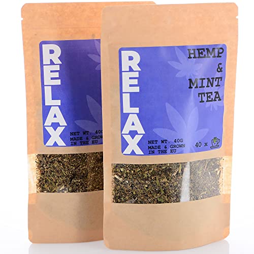 Kräuter Bio Tee - Natürlicher Tee 2x40 gr aus der Blüte zur Entspannung und Erholung mit Minzblättern, lindert Depressionen und verbessert die Stimmung ohne Zusätze, Vegan von My Lovely Pets