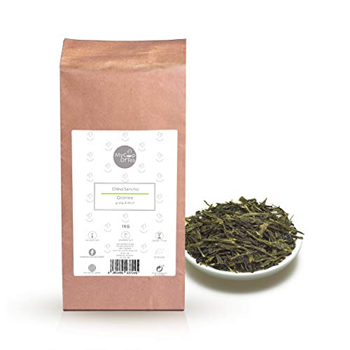 Grüner Sencha Bio-Tee 1kg Loser Tee – Hochwertiger Grüntee in Bio-Qualität aus China – Grasig-Frisches Aroma – Sencha Grüner Tee Bio lose - Kaffee-Ersatz – MyCupOfTea von MyCupOfTea