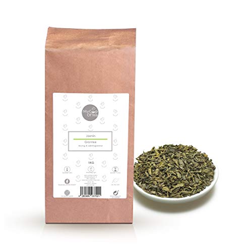 Guangxi Jasmintee 1kg Bio Jasmin Tee Lose – Hochwertiger Grüner Tee Bio aus China - Grüntee aus ökologischem Anbau – mit Jasminblütenaroma – Für Genießer und Tee-Kenner – MyCupOfTea von MyCupOfTea
