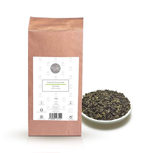 Pinhead Gunpowder Bio-Tee 1kg – Hochwertiger Grüntee in Bio-Qualität aus China – Grüner Tee Bio Lose – Mild-Rauchig im Geschmack – Für Genießer und Tee-Kenner – MyCupOfTea von MyCupOfTea