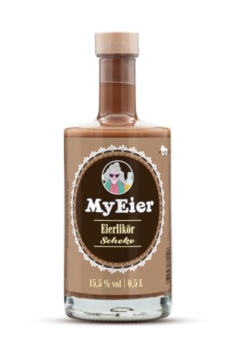 MyEier Schoko, Eierlikör mit Schokolade, fair gehandelt, aus Bayern, 0,5 L, 15,5% Vol. von MyEier