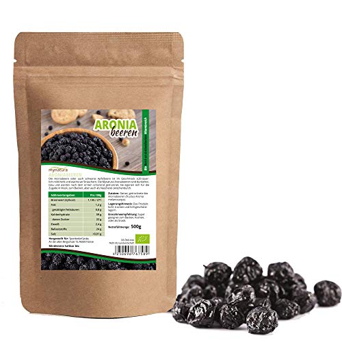 Mynatura BIO Aroniabeeren getrocknet Aronia-Beeren Vitamine Mineralien Veganer Rohköstler (1000g) von mynatura