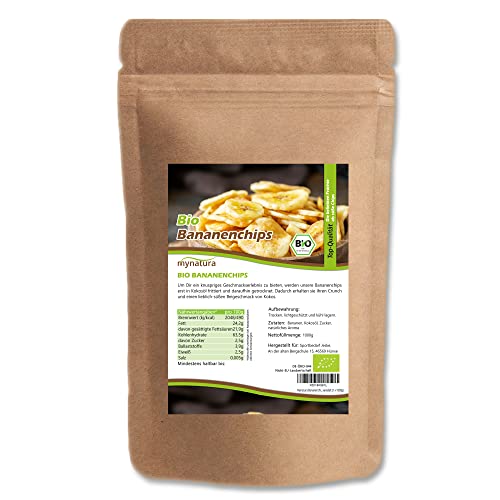 Mynatura Bio Bananenchips mit Kokosöl und Honig I getrocknet I Obst I Banane I Früchte I veredelt (1 x 1000g) von mynatura