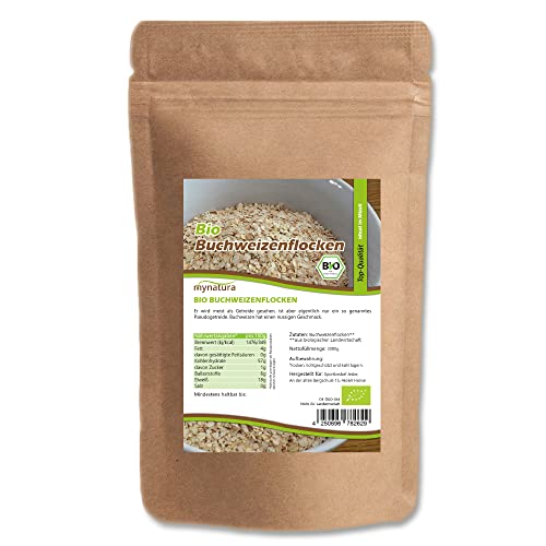 Mynatura Bio Buchweizenflocken I Buchweizen I Müslibowl I Weizenflocken I Getreideflocken I Getreide I Vegan I Im Beutel (2x 3kg) von mynatura