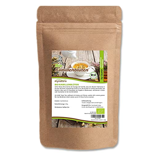 Mynatura Bio Kamillenblüten, getrocknet, ganz , naturbelassen, Kräutertee (1 x 250g) von mynatura