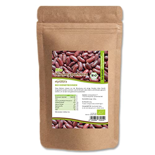 Mynatura Bio Kidneybohnen I Bohnen I Zum Einweichen und Weiterverarbeiten I Beans I Rote Bohnen I Kidneybeans I Im Beutel (1x 2kg) von mynatura