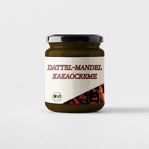 Mynatura Bio Mandel-Dattel-Kakaocreme I Dattelcreme I Kakao I Mandel I Datteln I Cremig I Aufstrich I Mandelmus I Herzhaft-Süß I Im Glas (2x 500g Glas) von mynatura