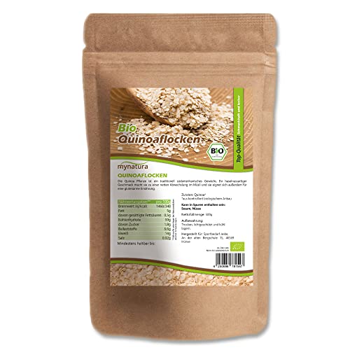 Mynatura Bio Quinoaflocken I Quinoa I Müsliflocken I Müslibowl I Vegane Ernährung I Porridge Zutat I Südamerikanische Küche I Quinoaflakes I Im Beutel (2000g) von mynatura