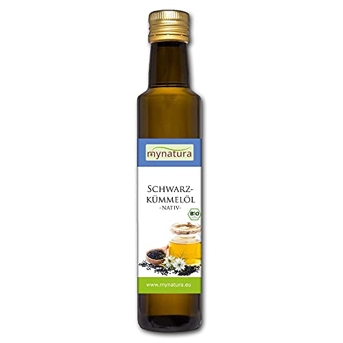 Mynatura Bio Schwarzkümmelöl Rohkost hochwertige Fettsäuren 500ml Flasche (1 x 500ml) von mynatura