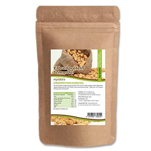 Mynatura Erbsenprotein Schnetzel I Erbsen I Eiweiß I Salat I Snack I Vegan I Zum Kochen und Backen I Im Beutel (2x 600g) von mynatura