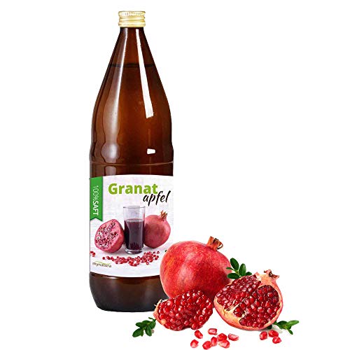 Mynatura Granatapfelsaft 100% Direktsaft naturtrüb I 3 L I Muttersaft I ohne Zusätze I Vitaminreich I Naturprodukt I Fruchtsaft I Saft I Dessert I Glaslasche (3 L) von mynatura