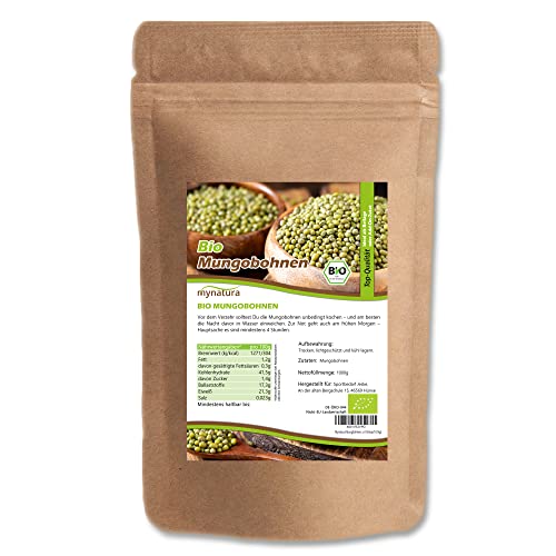 Mynatura Mungbohnen Ganz I Mungobohnen I Bohnen I Hülsenfrucht I Eiweiss I Protein I Gemüsepfanne I Kochen I Eintopf I (2 x 1kg) von mynatura