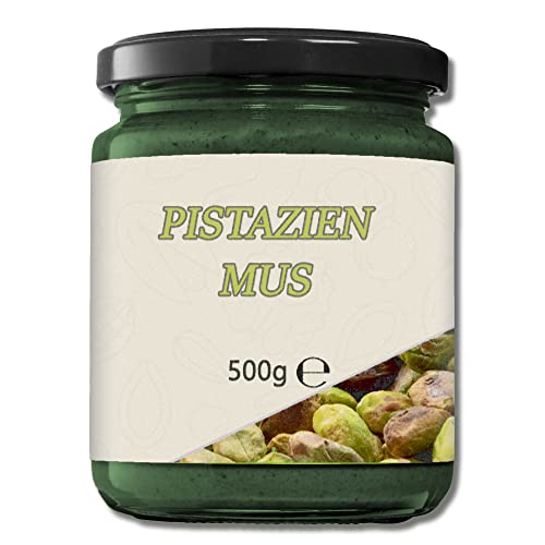 Mynatura Pistazienmus I Pistazie I Mus I Backen I Aufstrich I Topping I Vegan I Brotaufstrich I Snack I Nussmus I Im Glas (1x 500g) von mynatura