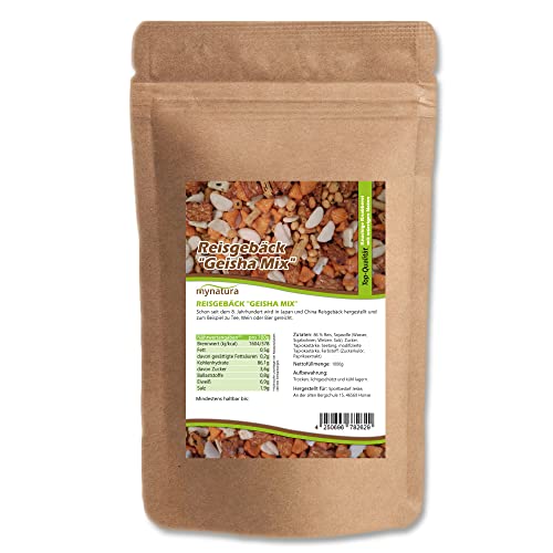 Mynatura Reisgebäck, “Geisha Mix“ I Reis I würzig I Mit Seetang I Algen I Snack I Vegan I Beutel (1x 1000g) von mynatura