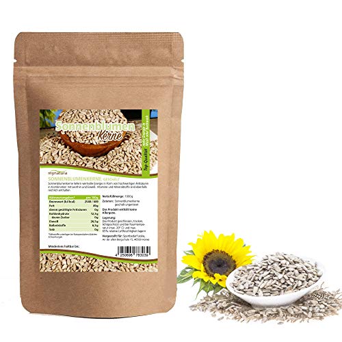 Mynatura Sonnenblumen Kerne I Geschält I Ungeröstet I Kochen I Backen I Kernmischung I Müsli I Smoothie I (1000g) von mynatura