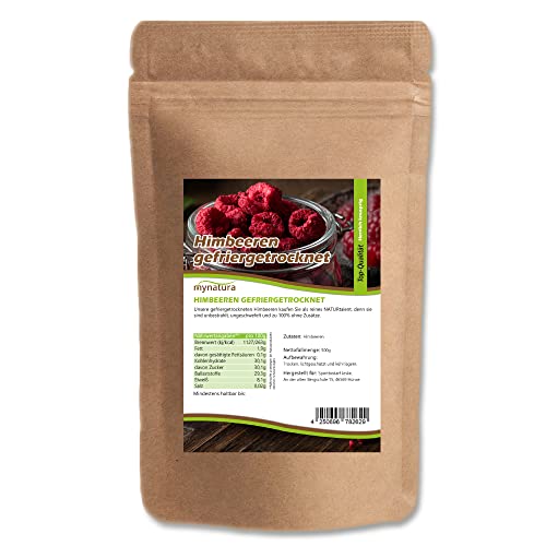 Mynatura gefriergetrocknete Himbeeren I Früchte I Trockenobst I Raspberry I Müsli - schonend getrocknet - (1 x 500g) von mynatura