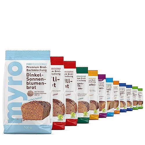 Brotbackmischung Set - Bundle Große Vielfalt - 12 Backmischungen - GROSSER PREISVORTEIL von Myro