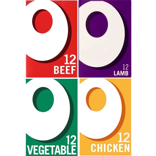 Oxo Stockwürfel mit 4 Geschmacksrichtungen, enthält Rindfleischwürfel, Lammlagerwürfel, Gemüsevorratswürfel und Hühnervorrat (4 x 71 g) von "N/A"