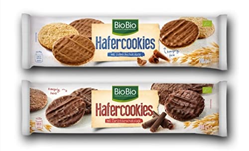 2er Set Bio Hafercookies | 1 x Vollmilchschokolade + 1 x Zartbitterschokolade | jeweils 200 g von N.N.