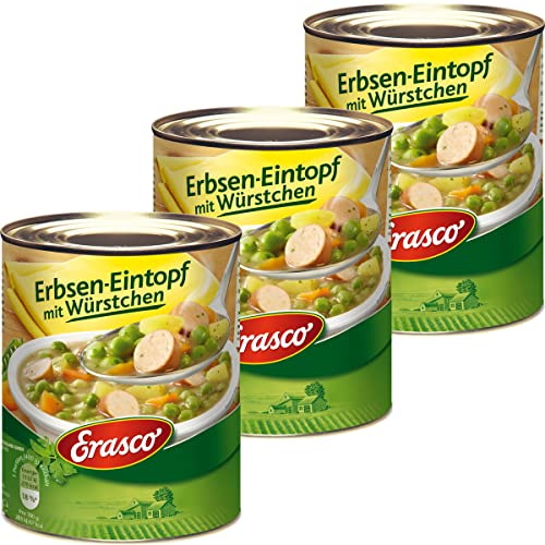 Erasco Erbsen Eintopf mit Würstchen schonend zubereitet 800g 3er Pack von N.V.