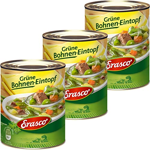 Erasco Grüne Bohnen Eintopf mit zart magerem Rindfleisch 800g 3er Pack von N.V.