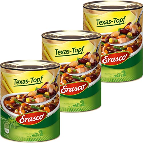 Erasco Texas Topf fein würzig pikant aus besten Zutaten 800g 3er Pack von N.V.