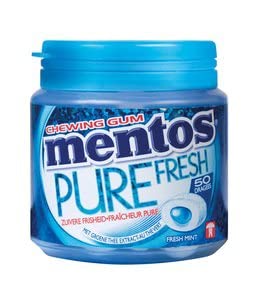 Mentos Kaugummi | Kaugummi Pure Freshmint Flasche | Mentos Gum | Mentos Großpackung | 8 Pack | 800 Gram Total von MENTOS