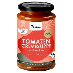 Tomaten-Cremesuppe mit Basilikum Tomaten-Cremesuppe mit Basilikum von NABA Feinkost
