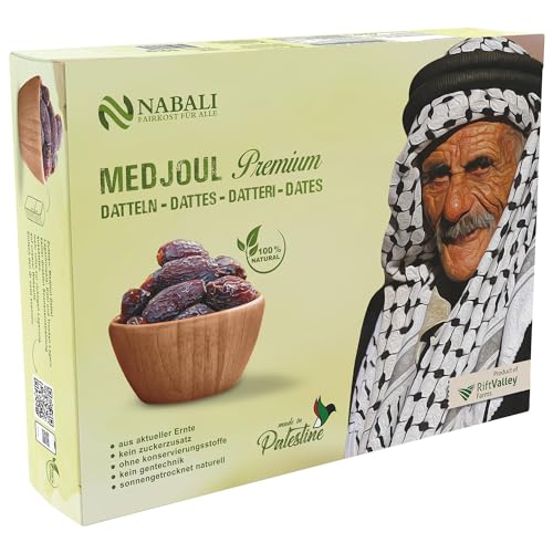 NABALI FAIRKOST FÜR ALLE Medjool Medjoul Datteln aus Palästina - 100% naturell vegan aromatisch traditionell frisch & orientalisch I ohne Konservierungsstoffe (5 kg) von NABALI FAIRKOST FÜR ALLE