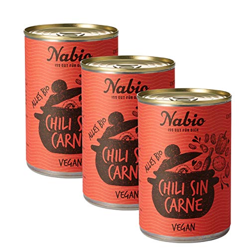 NABIO Chili Sin Carne Eintopf, vegan, Bio Fertiggericht, Dose, 3er Pack (3 x 400 g), 2869 70000 von NABIO