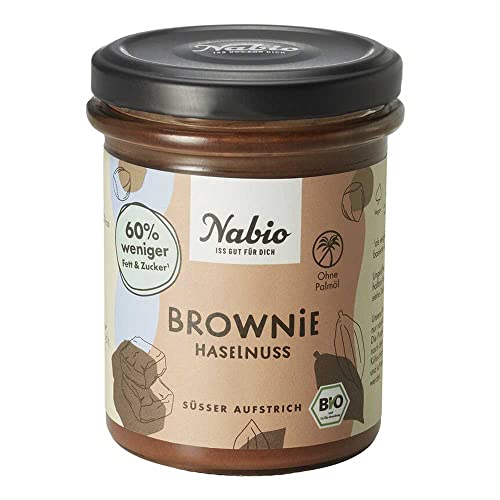 Nabio Bio Süßer Aufstrich Brownie Haselnuss, 175 g von NABIO
