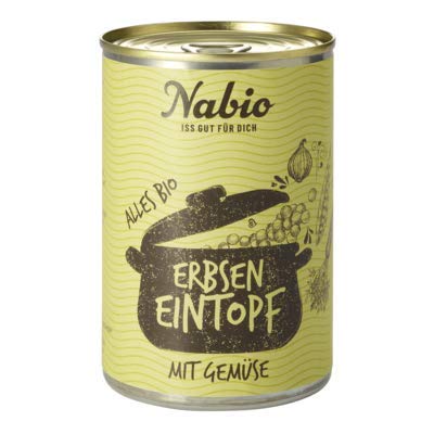 Veganer Bio-Erbsen Eintopf 400g (1 Dose) von NABIO